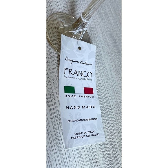 80's Champagne Wine Flutes Franco NWT EMBELLISHED PAIR Wedding Bride Groom Party - Picture 4 of 6